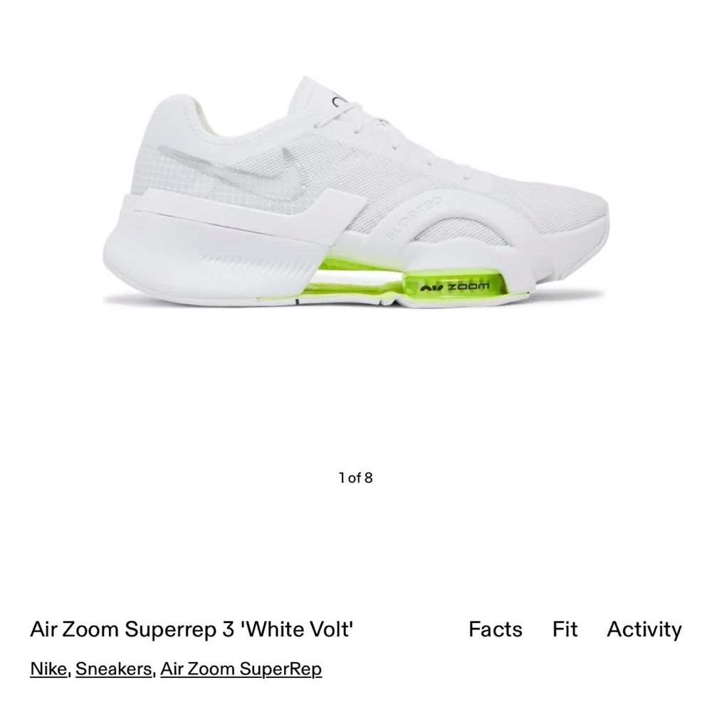 Men’s size 7 Nike air zoom superrep3 white volt